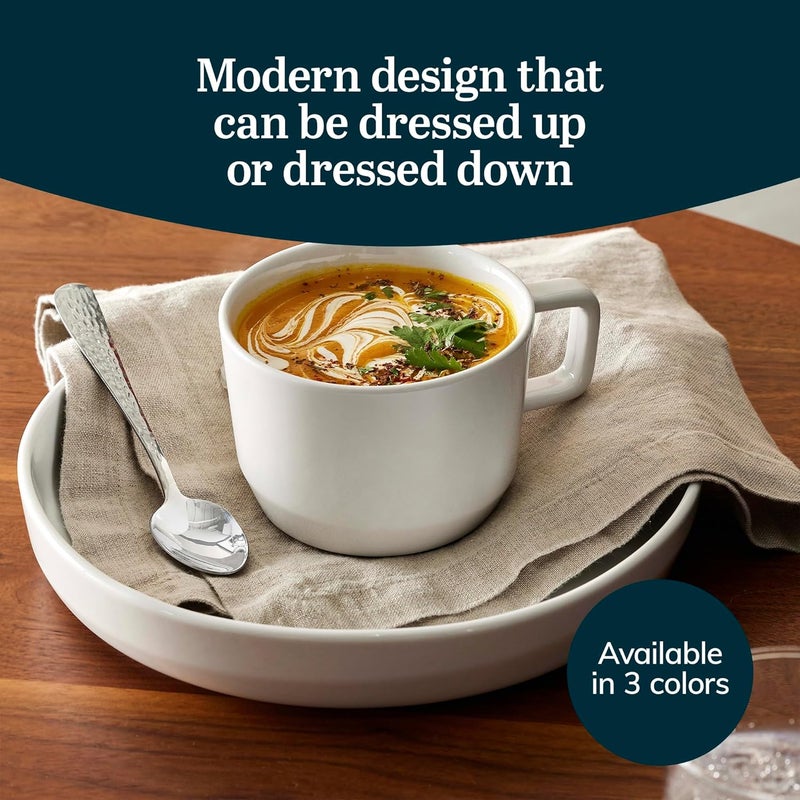 Libbey Austin Himalayan Pink Porcelain Dinner Plates Coupe Style Pink Dinner Plates Set of 4 Stackable Ceramic Plates Set for Holidays Daily Use - Image 4