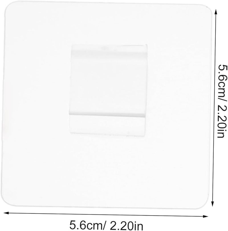 20 قطعة من خطافات الاستحمام اللاصقة الشفافة بدون حفر حامل منشفة الحمام للبلاط والزجاج والرخام - Image 3