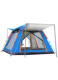 Generic Camping Tent - Family 4-6 Person Easy Setup with Pop-Up Carry Bag Waterproof Windproof for Camping Hiking Mountaineering Dark Blue Aluminum  - Image 2