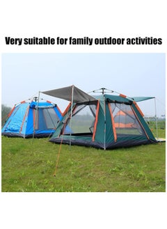 Generic Camping Tent - Family 4-6 Person Easy Setup with Pop-Up Carry Bag Waterproof Windproof for Camping Hiking Mountaineering Dark Blue Aluminum  - Image 3
