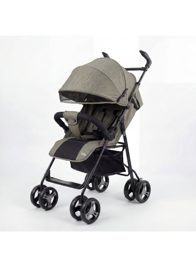 FLICK عربة أطفال فليك خفيفة الوزن مع مظلة قابلة للتعديل وحزام أمان خماسي النقاط وسلة تخزين - سترولر سفر عملي مريح للرضع والأطفال - Image 1