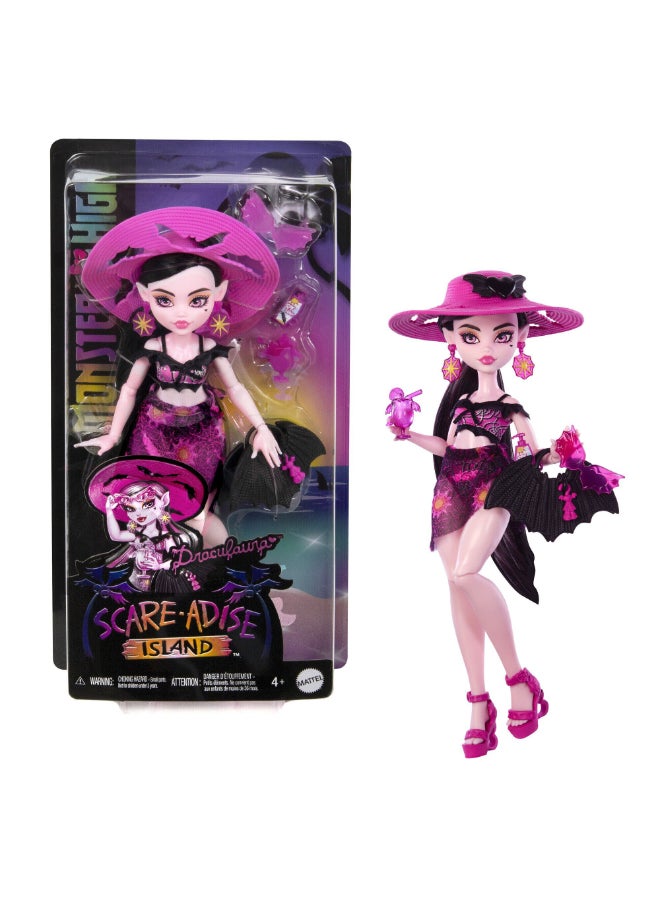 MONSTER HIGH دمية دراكولاورا من جزيرة سكار-أدايس من مونستر هاي - Image 2