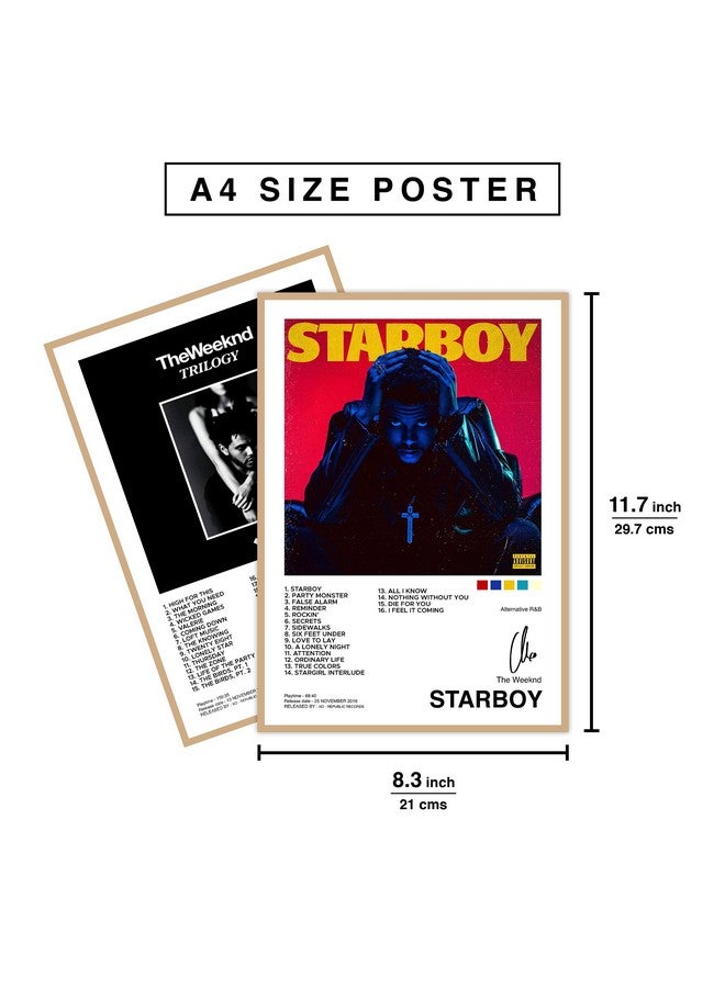 CodersParadise Paper Pack Of 6 - The Weeknd Wall Posters 8X12 Inch (A4 Size) Included Glue Dots Wall Decor Posters Wall Art - Image 5