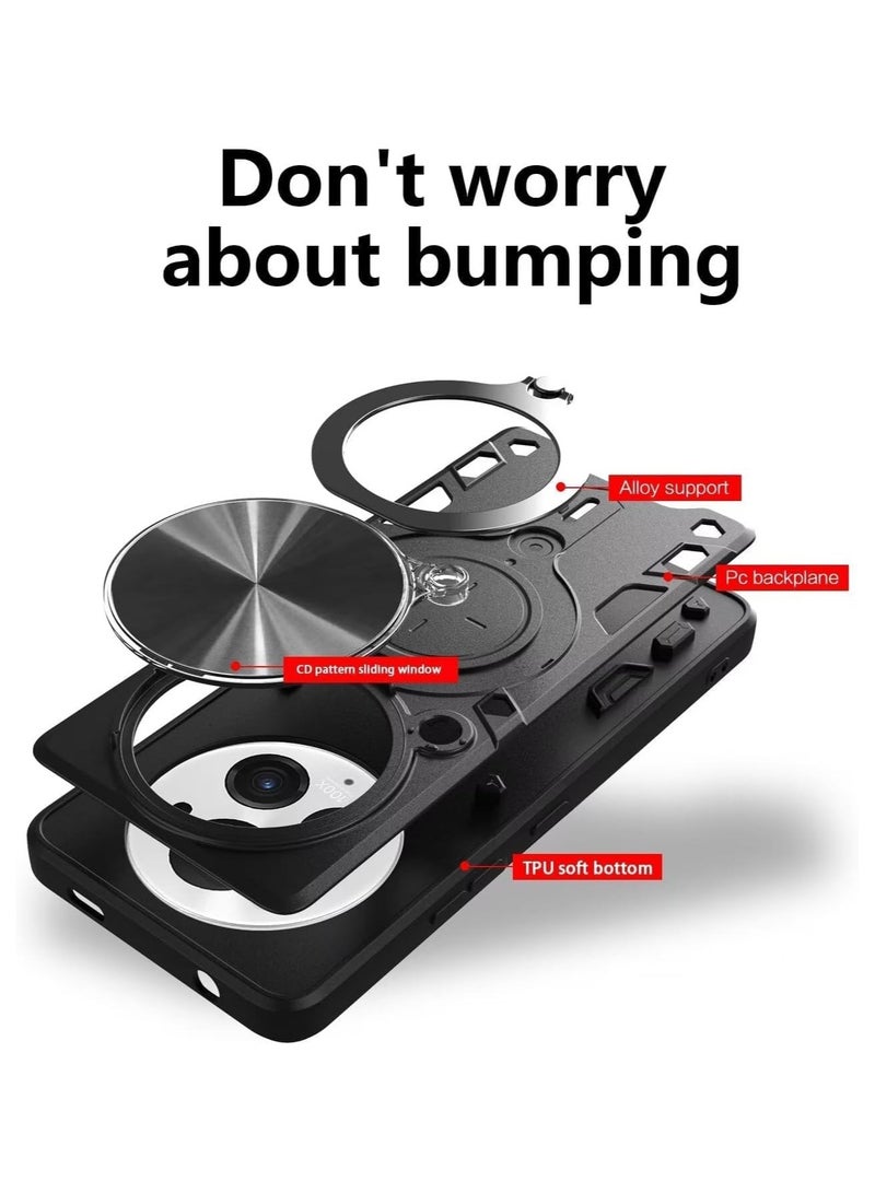 عام حافظة متوافقة مع هونور ماجيك 6 برو 5 جرام ،【مسند مدمج】 حامل حلقة دوار مغناطيسي شديد التحمل من البولي يوريثان+غطاء واقي مقاوم للصدمات لهونور ماجيك 6 برو - Image 2