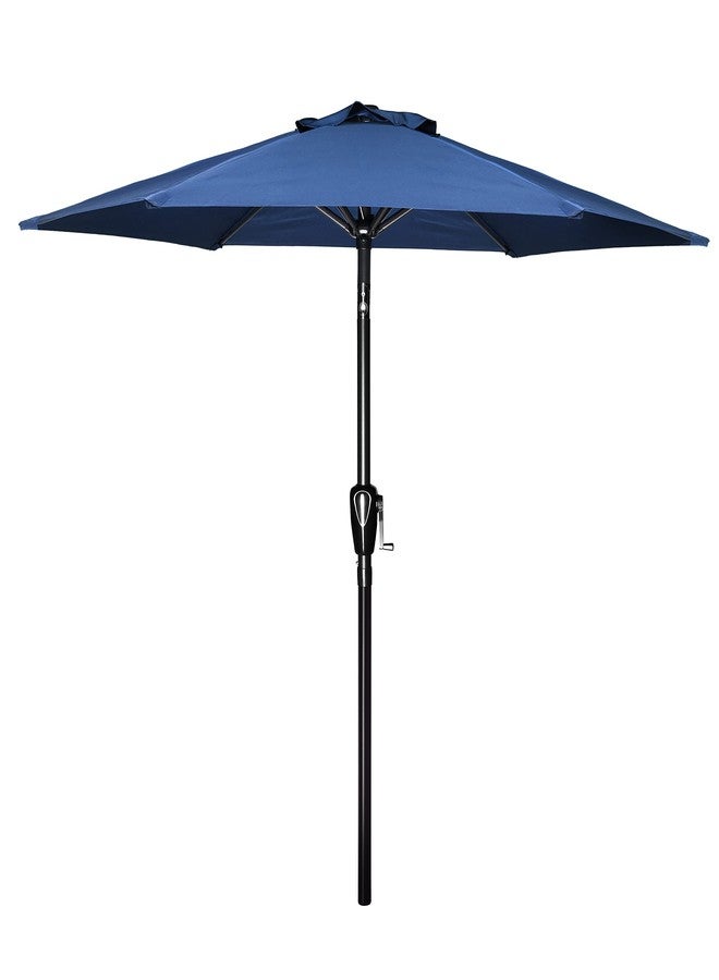 Simple Deluxe 7.5' Patio Outdoor Table Market Yard Umbrella with Push Button Tilt/Crank, 6 Sturdy Ribs for Garden, Deck, Backyard, Pool, 7.5ft, Blue - Image 4