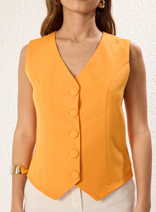 trendyol Orange Fitted Vest - - Image 3