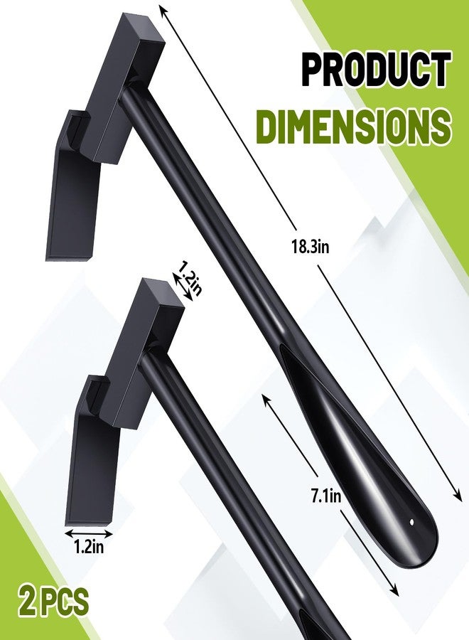 Qualirey 2 Pcs 3 in 1 Trapping Tool Trowel Hammer Hoe Digging Tool, 18.3 Inches Trapping Supplies for Digging Trap Driving Stakes and Soil Aeration, Powder Coated Steel - Image 2