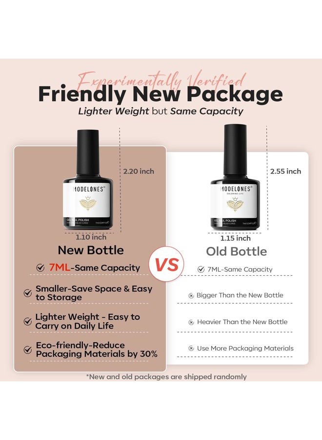 modelones Gel Nail Polish Kit -6 Colors Spring Nude Pink Gel Polish Set Skin Tones Neutral Brown Soak Off Gel Nail Kit Manicure DIY Nail Art Salon Home Gift - Image 5