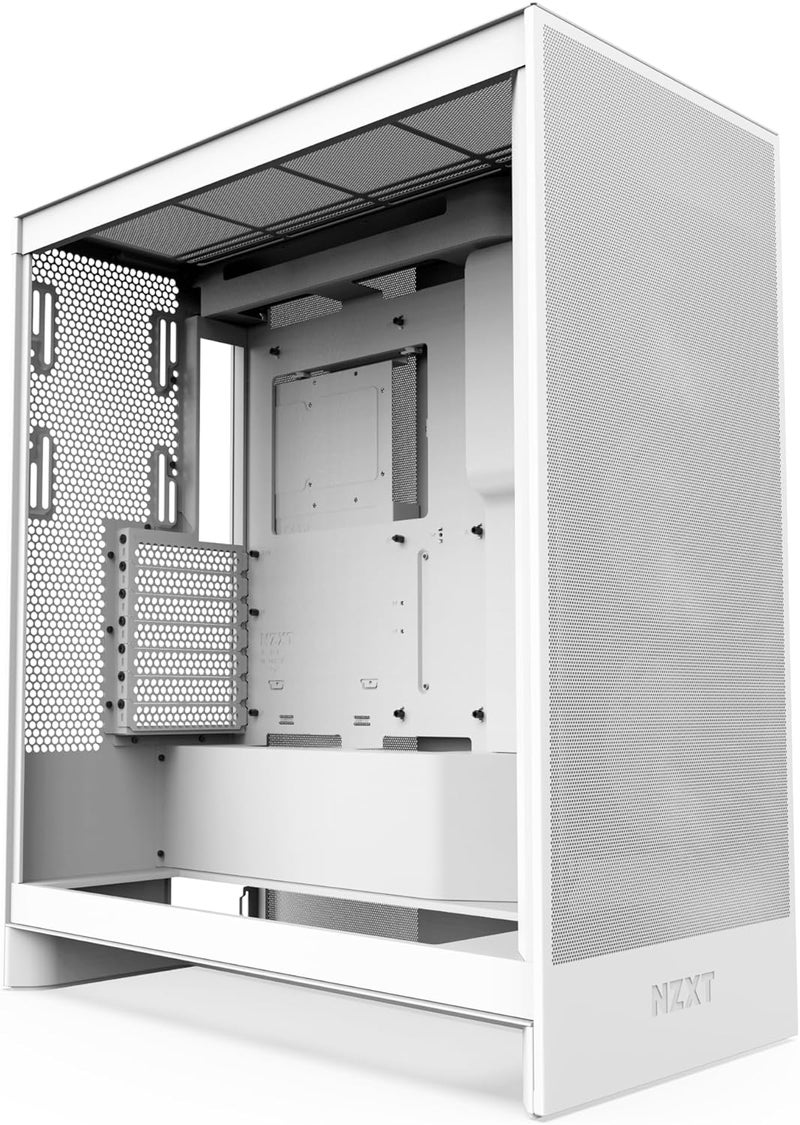 NZXT H7 Flow 2024 - Mid-Tower ATX Airflow Case with 3 Pre-Installed 120mm Fans - White - Image 1