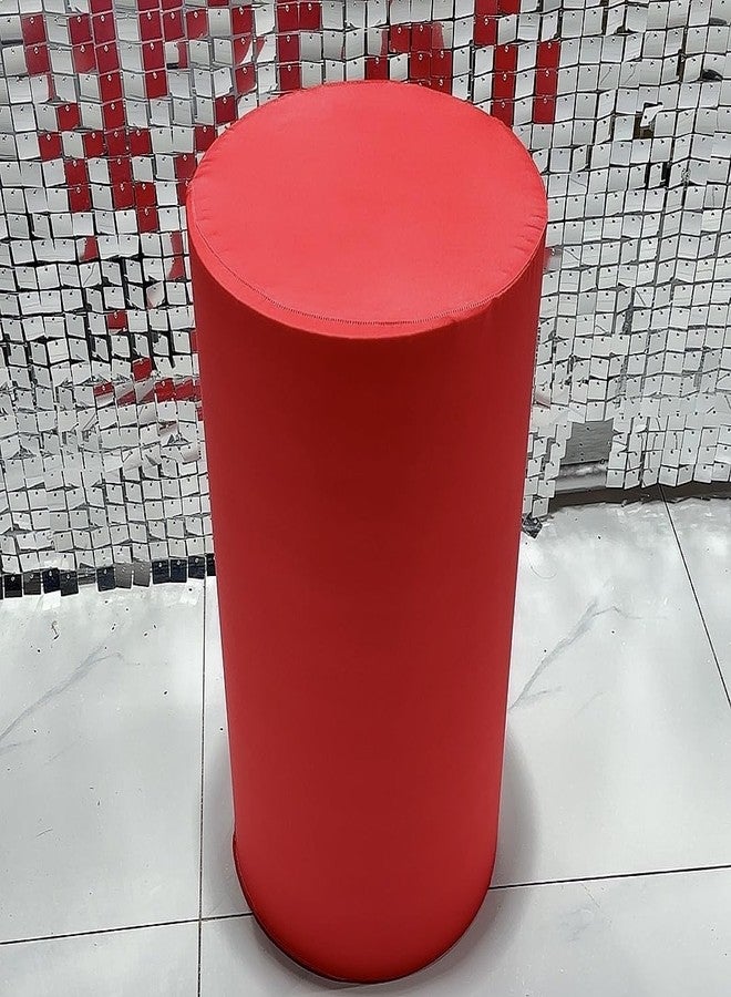 FiVan Red Pedestal Cover for Princess Snow Birthday Party Decoration White Fairy Tale Plinth Cover Cylinder Cover Event Props - Image 4