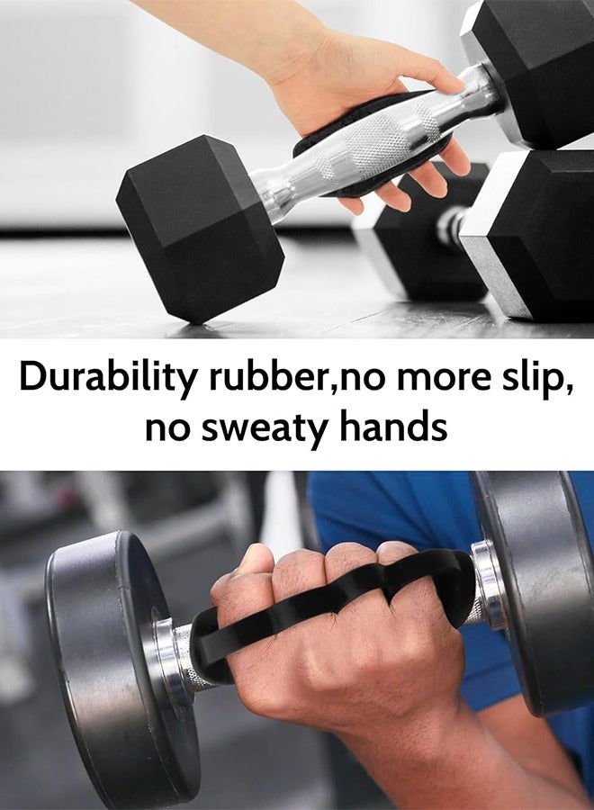UETEEY Anti-Slip Workout Grips, New Rubber Gym Grips Deadlifts Palm Protection Gloves for Weight Lifting, Dumbbell, Deadlift, Bar Pad Pull Up Grippers, Gym Training and Exercise for Men Women  - Image 5