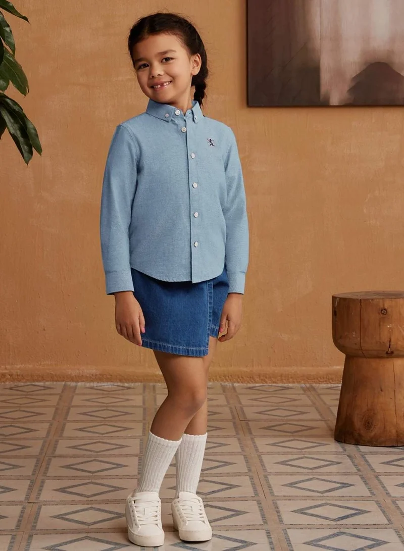 GIORDANO Kids' Cotton Oxford Shirt