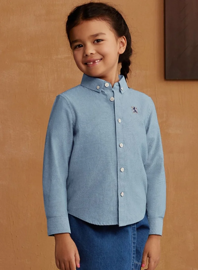 GIORDANO Kids' Cotton Oxford Shirt