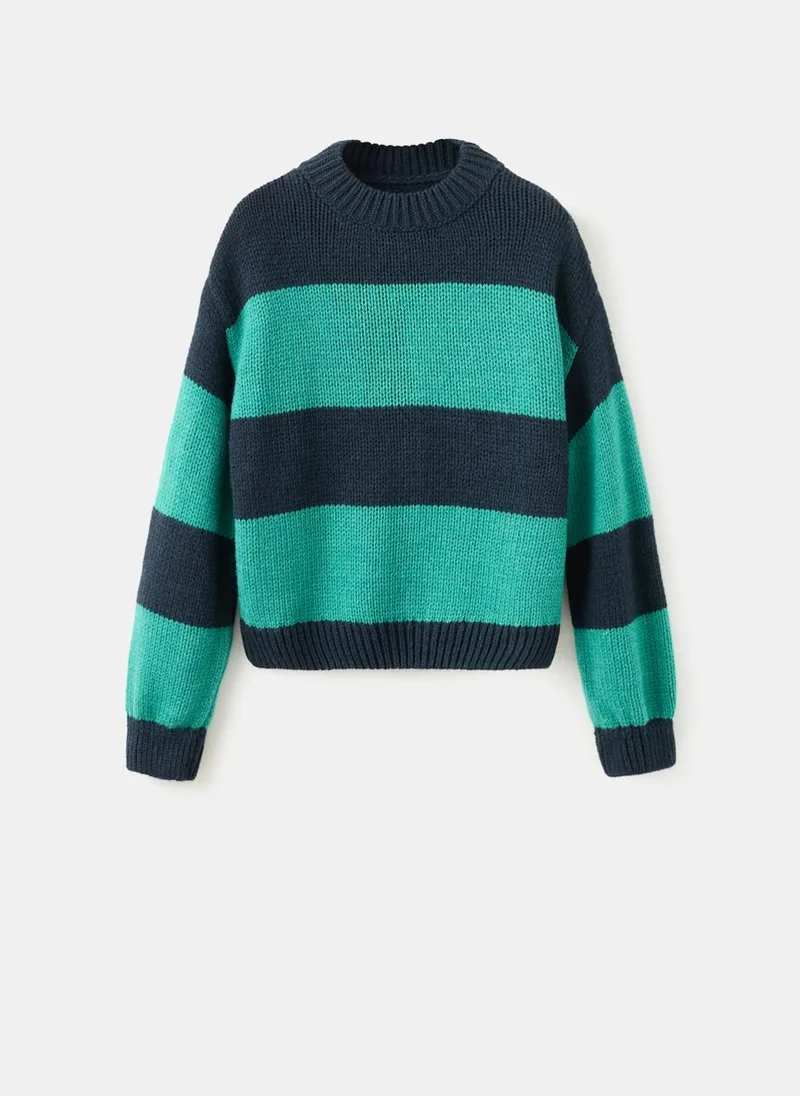 MANGO Knit striped sweater