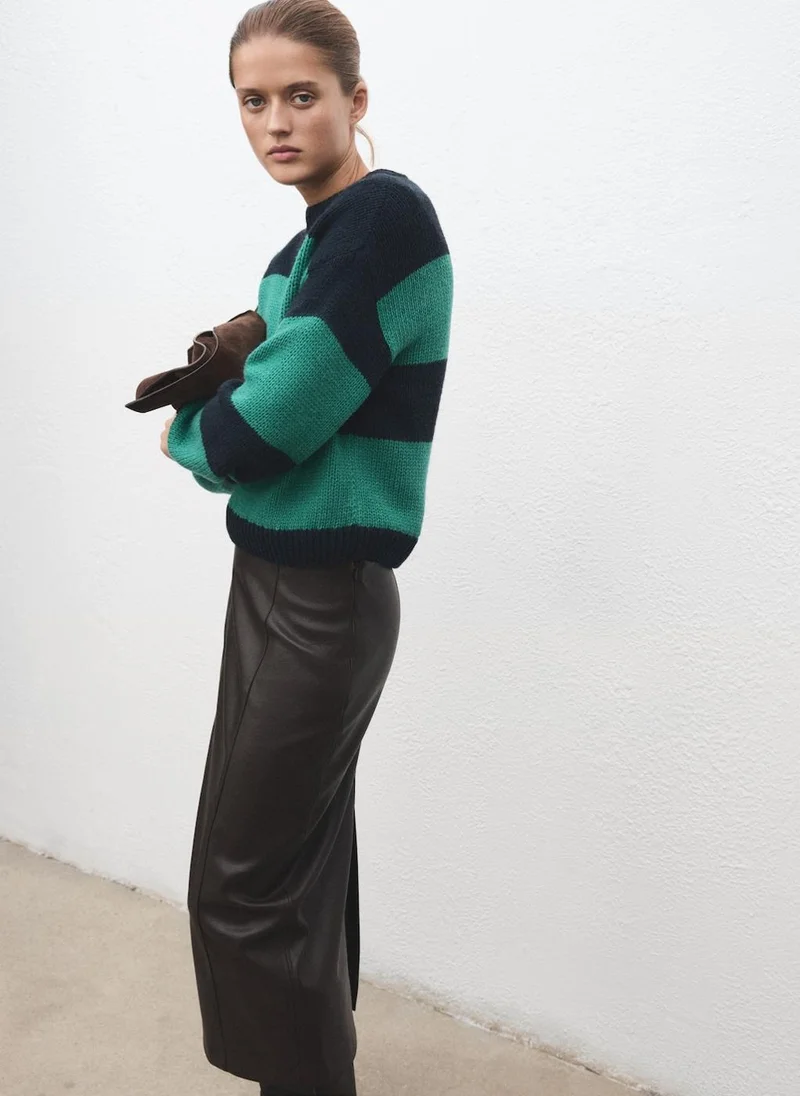 MANGO Knit striped sweater