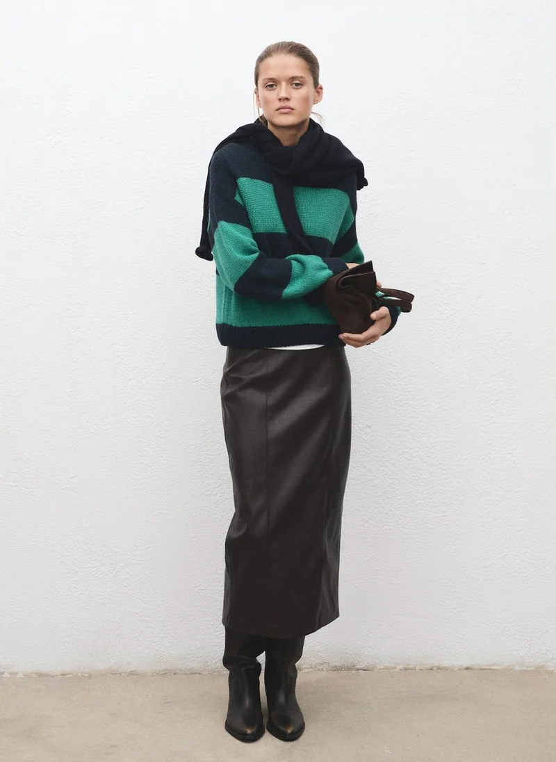 MANGO Knit striped sweater