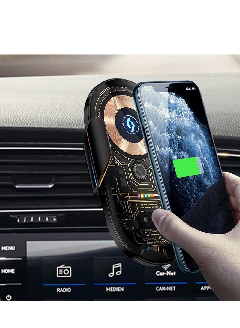 ELTRAZONE Wireless Charging Bracket - Wireless Air Vent Magnet Accessories - Electric Phone Holder, Magnetic Fast Charging Mobile Phone Bracket Car For Most Car For Women Men - Image 2