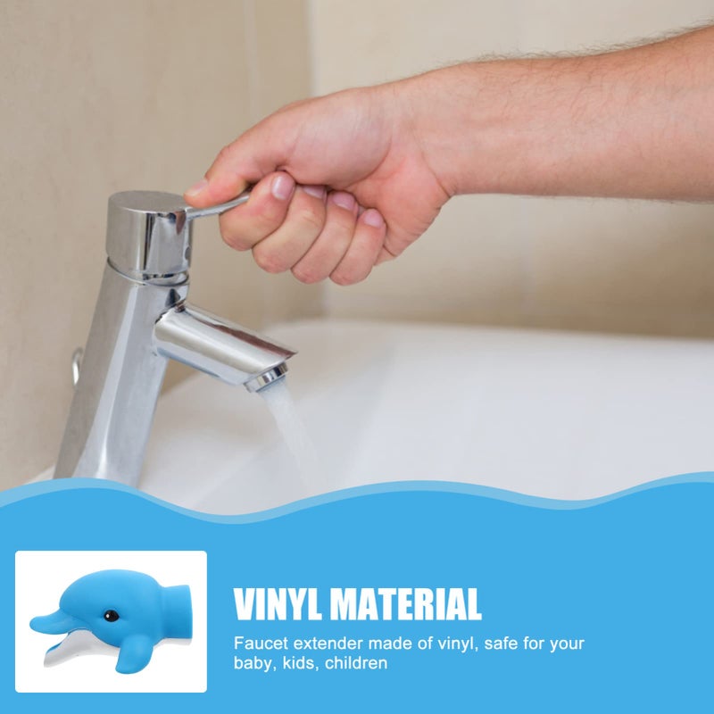 Sky Blue Children Faucet Extender Baby Hand Washing Helper Encourages Hygiene Habits - Image 4