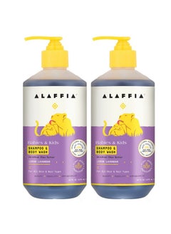 Alaffia Alaffia Babies and Kids Shampoo and Body Wash, Gentle and Calming Support for Soft Hair and Skin with Shea Butter, Neem, and Coconut Oil, Fair Trade, Coconut Strawberry, 2 Pack - 16 Fl Oz Ea  - Image 1