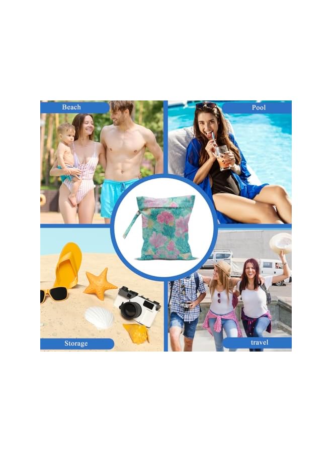 S-TOP Coral Wet Bag, Wet Dry Bags for Swimsuit Beach Travel Pool Bathing Diapers Dirty Yoga Gym Clothes Toiletries, Reusable Waterproof BagOnly 3 left 11.5611.56 - Image 3