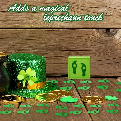 Ldmfcpa St. Patrick’s Day Leprechaun Footprints Self-Inking Rubber Stamp – Mini Green Elf Feet Shamrock Stamp for Leprechaun Trap, DIY Crafts, Journals & Holiday Decorations - Image 5