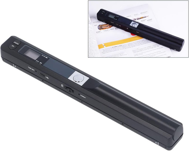 Luocute Portable Scanner, 900DPI Handheld Document Scanner with 32GB SD Card Support, for A4 Documents Photos Receipts JPG PDF Format Home Travel Office (Black) - Image 2