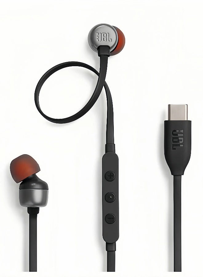 JBL Tune 310C USB-C Wired Hi-Res In-Ear Headphones Black - Image 1