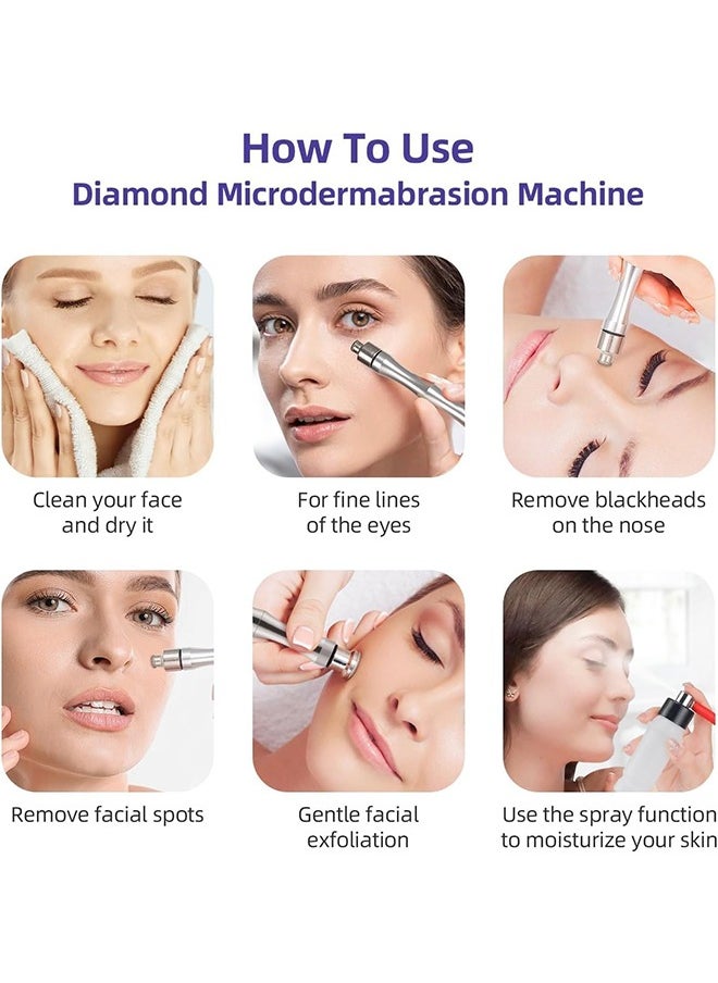 JCB CHIC 3 in 1 Diamond Microdermabrasion Machine, Professional Dermabrasion Device for Skin Peeling Lifting Tighten Wrinkle and Black Head Remover, Personal Home Use Facial Skin Care Equipment(LB112B )  - Image 5