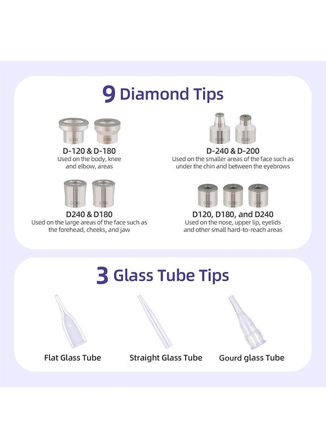 JCB CHIC 3 in 1 Diamond Microdermabrasion Machine, Professional Dermabrasion Device for Skin Peeling Lifting Tighten Wrinkle and Black Head Remover, Personal Home Use Facial Skin Care Equipment(LB112B )  - Image 3