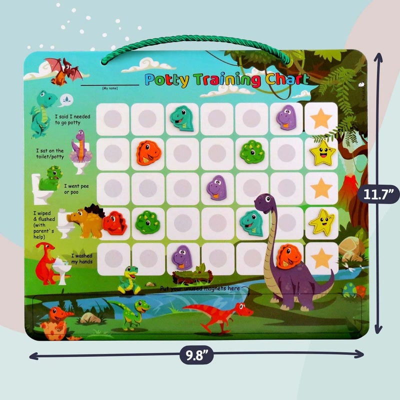بوتسكا Bundle Dino  Unicorn Potty Training Chart for Toddler, Sticker Chart for Kids Potty Training, A Reward Chart for Kids, Reward Sticker Chart Kids Toilet Training, Potty Chart for Boys  Girls - Image 4