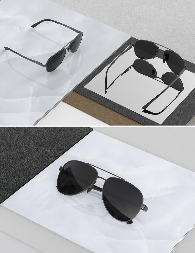 LUENX Aviator Sunglasses for Men Women Polarized - UV400 Protection, Stylish Shades 59 MM, Driving, Outdoor Activities - Image 3