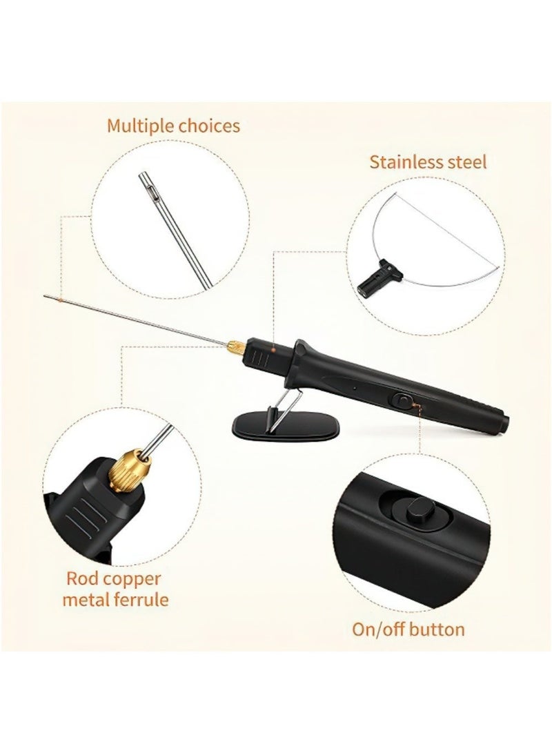 excitat 4 in 1 Electric Foam Cutter with Hot Wire, Carving & Retaining Tips, Overheat Protection, LED Light for Smooth Cutting, 20W, Foam Cutter Tool, for EPE, EPS, Sponge, KT Board, DIY Crafts (British Standard) - Image 4