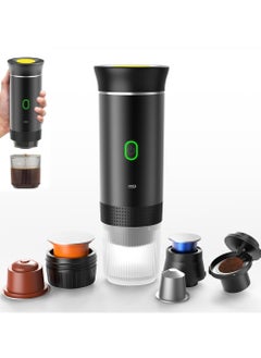 XiuWoo Portable Electric Coffee Machine Self-Heating Espresso Machine, Car Mini Coffee Machine, Compatible with Coffee Capsules and Coffee Powder Box, Rechargeable Hand Coffee Machine for Hiking, Camping, Office  - Image 1
