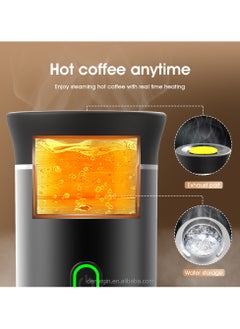 XiuWoo Portable Electric Coffee Machine Self-Heating Espresso Machine, Car Mini Coffee Machine, Compatible with Coffee Capsules and Coffee Powder Box, Rechargeable Hand Coffee Machine for Hiking, Camping, Office  - Image 5
