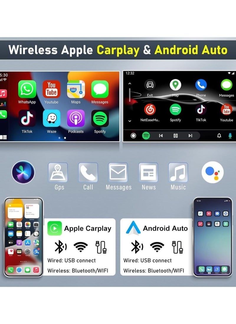 Android Car Stereo for Mazda 6 2007 To 2012 With Wireless Apple Carplay Android Auto 9 Inch Touchscreen Mazda Car Radio With WIFI GPS Navigation Bluetooth FM AHD Backup Camera