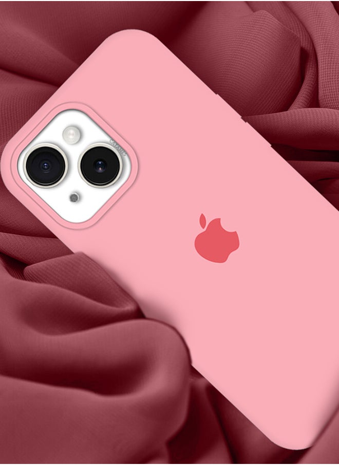 CATANES - iPhone 15 Plus Case Silicone Case Cover Durable and Anti Scratch Back Cover Pink - Image 1