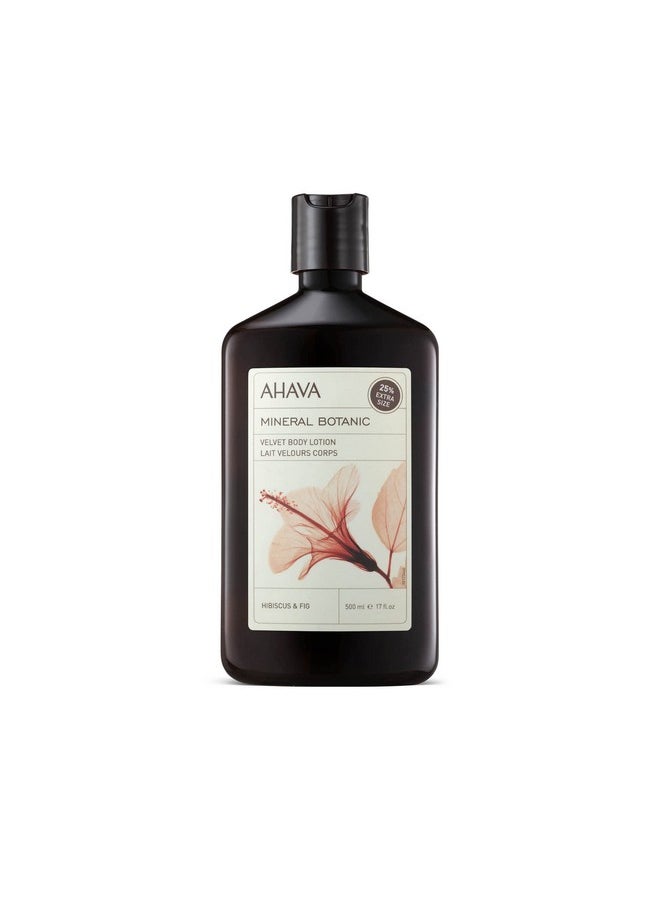 AHAVA Mineral Botanic Velvet Cream Body Lotion, Hibiscus & Fig Washes Away Dirt And Impurities, Relaxes, Enriched With Exfoliating Hibiscus, Malic & Citric Acid, Fig & Exclusive Osmoter, 17 Fl.Oz  - Image 1