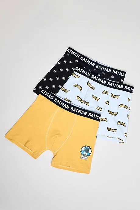 أر أند بي 3 Pack Batman Print Boxer Briefs