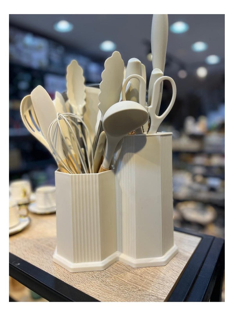 Generic - The distinctive 19-piece distribution and elegance set combines practicality and elegance. Very high-quality material Z (white) - Image 1
