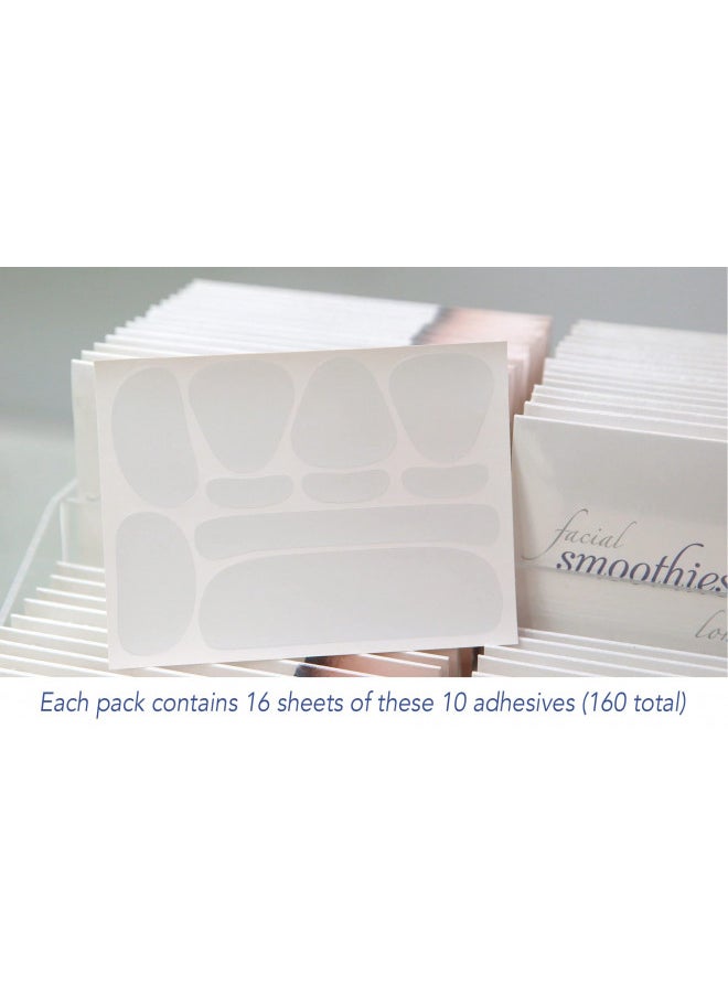 Smoothies Facial VARIETY Wrinkle Remover Strips, 160 anti wrinkle patches in 6 shapes