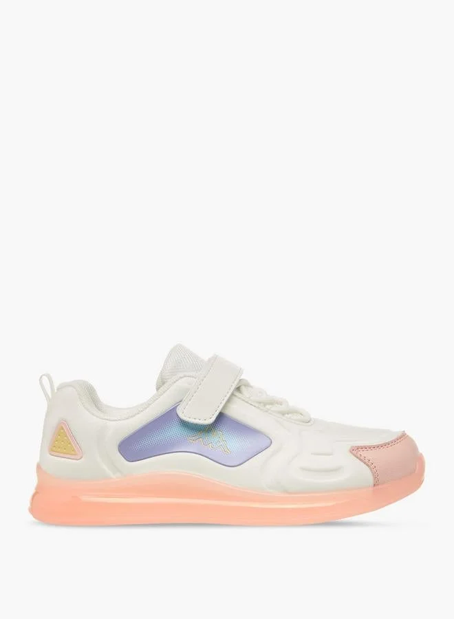 كابا حذاء رياضي بناتي بأربطة لاصقة وملونة