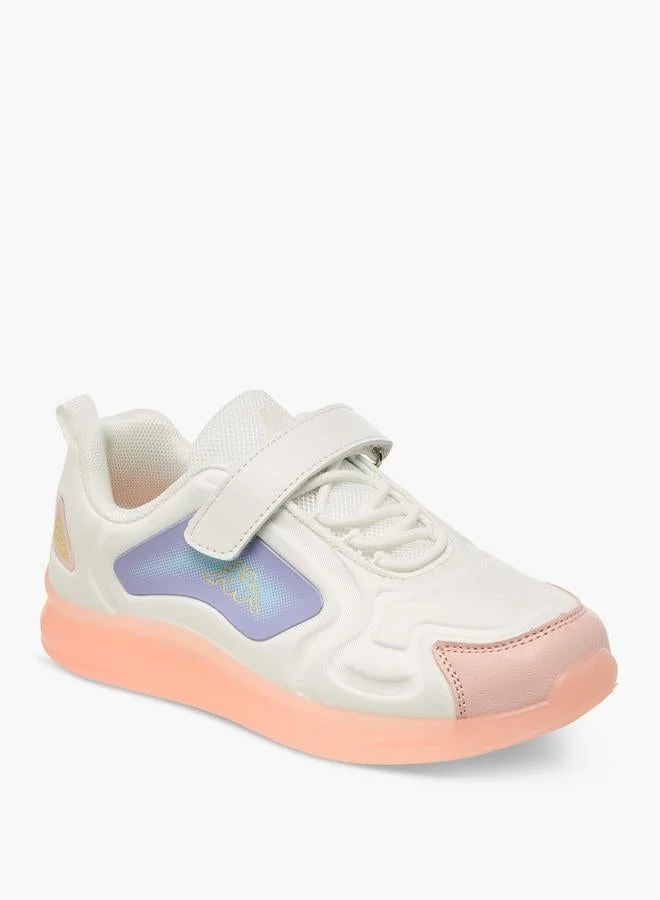 كابا حذاء رياضي بناتي بأربطة لاصقة وملونة