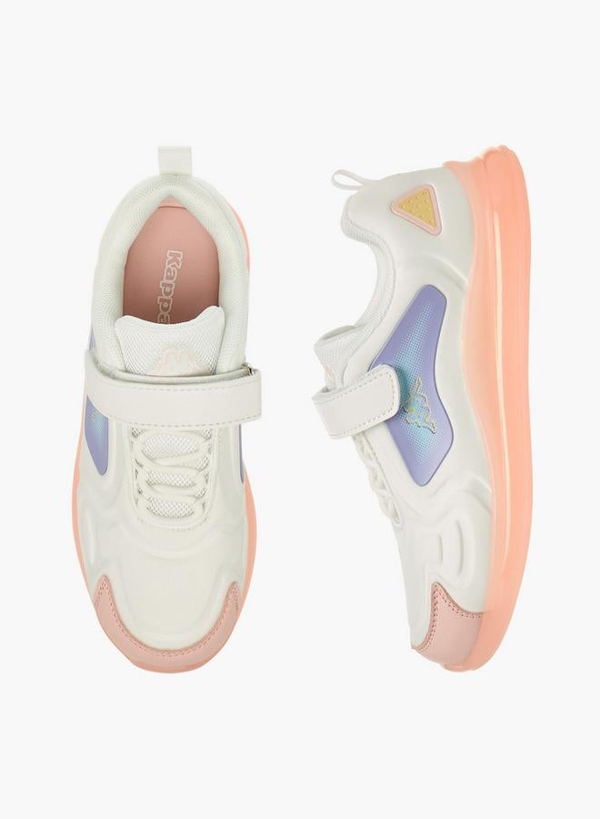 Kappa Girls Colourblock Hook and Loop Sneakers - Image 1