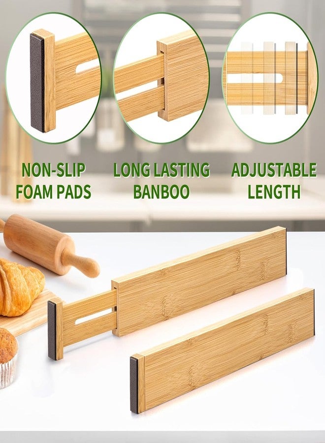 ASTROMETRIC wood Drawer divider-12.5-17'' Adjustable Bamboo Drawer Dividers Organizers - Expandable Drawer Organization Separators For Kitchen, Dresser, Bedroom, Bathroom and Office (8) - Image 2