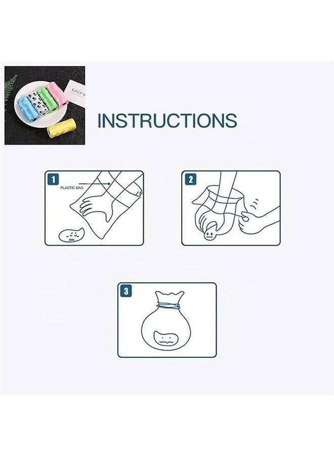 أكياس فضلات الحيوانات الأليفة سميكة للغاية وقوية ومضادة للتسرب من البلاستيك المطبوع عليها مخلب لالتقاط النفايات القابلة للتحلل البيولوجي، عبوة من 5 لفات في عبوة واحدة، أكياس فضلات نفايات - متعددة الألوان (75 كيس فضلات) - Image 3