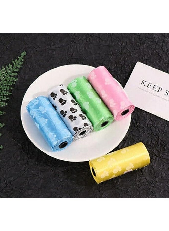 أكياس فضلات الحيوانات الأليفة سميكة للغاية وقوية ومضادة للتسرب من البلاستيك المطبوع عليها مخلب لالتقاط النفايات القابلة للتحلل البيولوجي، عبوة من 5 لفات في عبوة واحدة، أكياس فضلات نفايات - متعددة الألوان (75 كيس فضلات) - Image 4