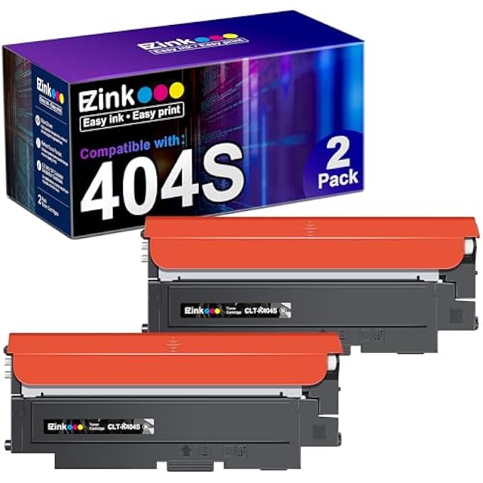 (TM COMPATIBLE TONER CARTRIDGE REPLACEMENT FOR SAMSUNG 404 404S CLT-K404S TO USE WITH XPRESS C430 C430W C480 C480FW XPRESS SL-C430W SL-C480FW PRINTER TRAY (BLACK, 2 PACK) - Image 2