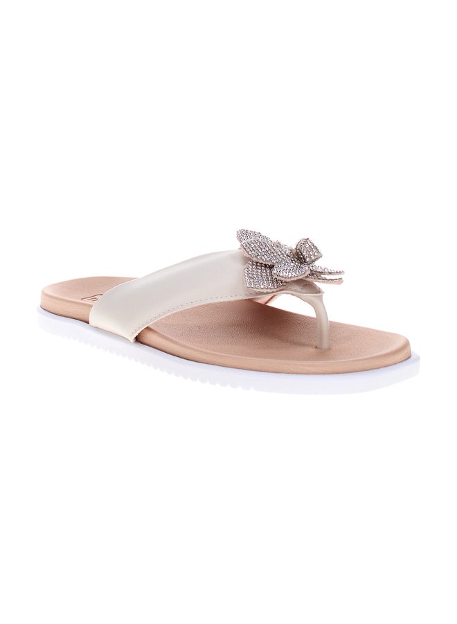 MOLECA Solid Slip-On Flat Sandals - Image 1