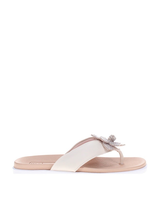 MOLECA Solid Slip-On Flat Sandals - Image 1