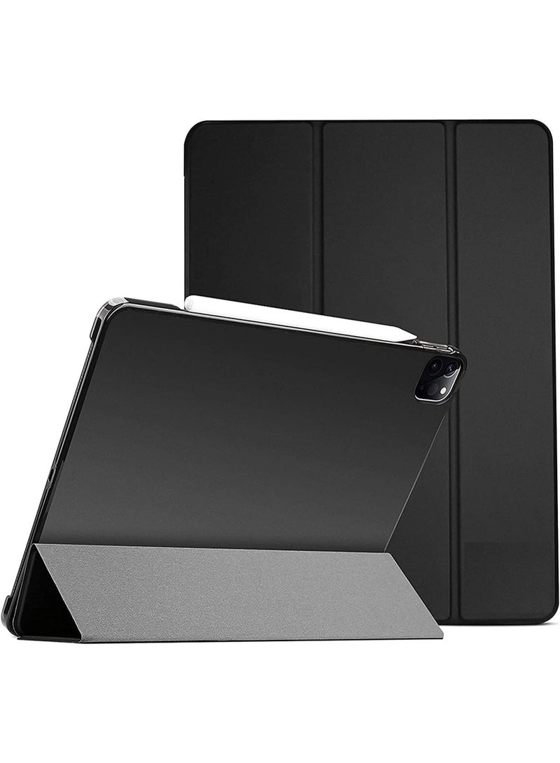 Slim Smart Case for iPad Pro 12.9" 3rd Generation (2018) – Hard Back Shell, Tri-Fold Stand, Auto Wake/Sleep, Black - Image 3